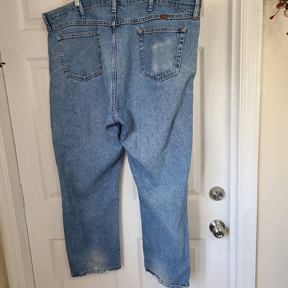 (884) Rustler Men's Relaxed Fit Straight Leg Jeans, Size: 46 Waist Color: Blue - Picture 10 of 14